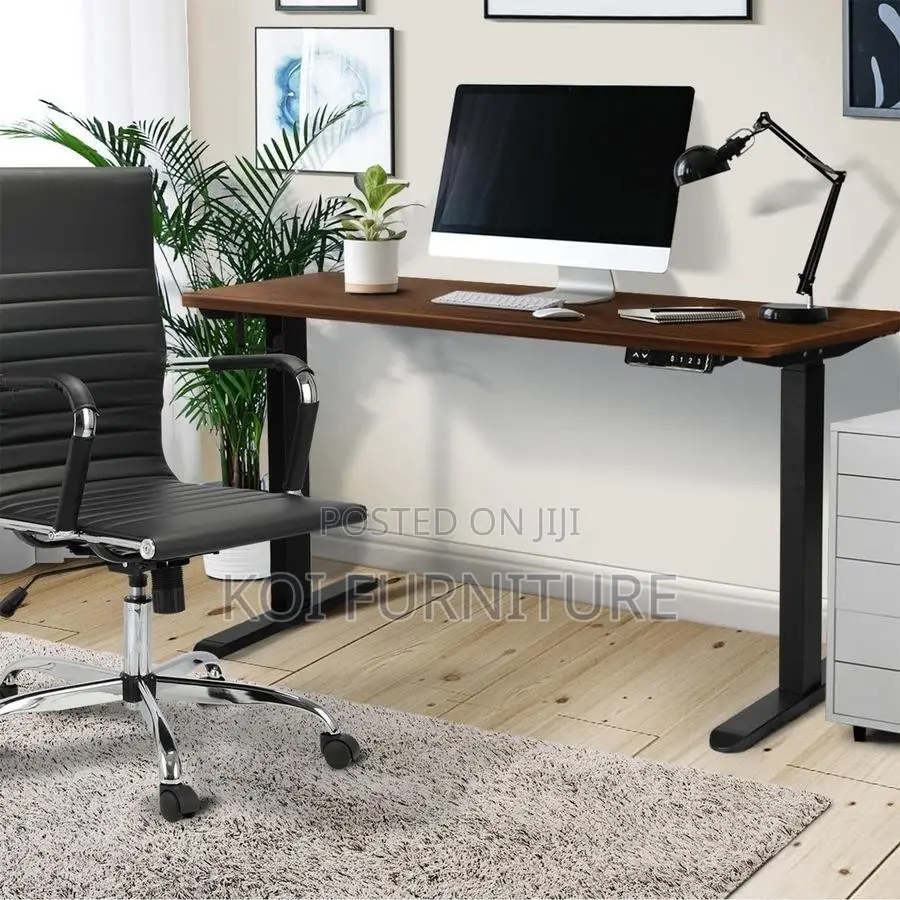 Office Desk:1.2m Electric Height Adjustable Sit-Stand Desk With Memory