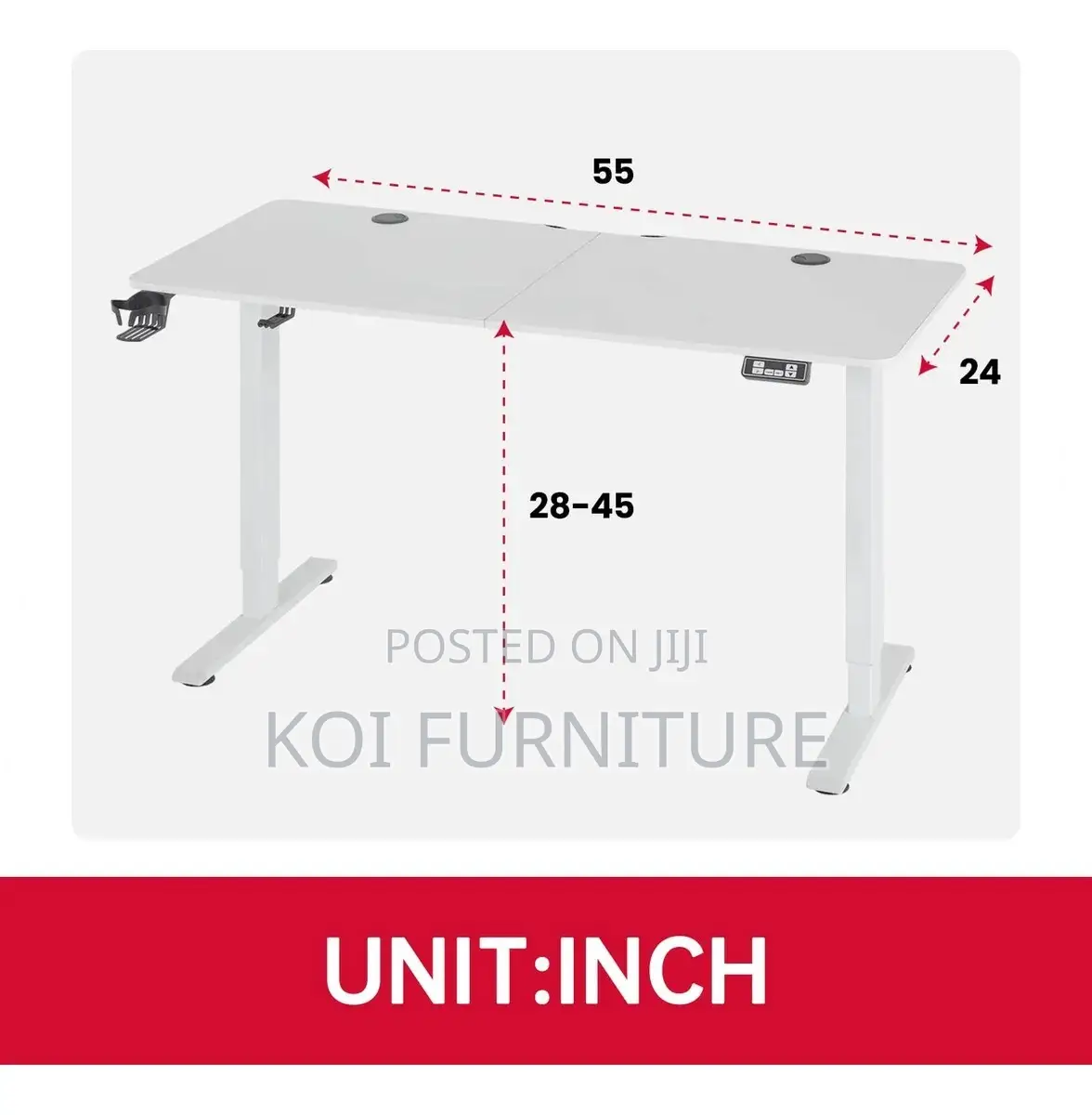 Office Desk:1.2m Electric Height Adjustable Sit-Stand Desk With Memory