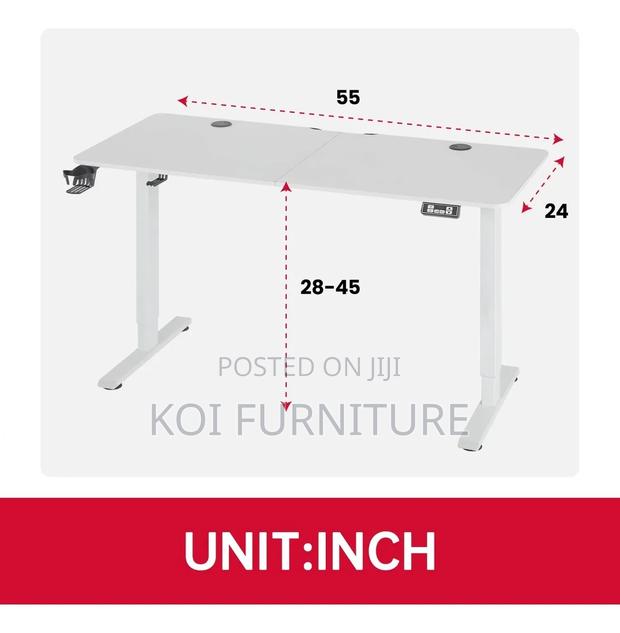 Office Desk:1.2m Electric Height Adjustable Sit-Stand Desk With Memory - thumbnail 6