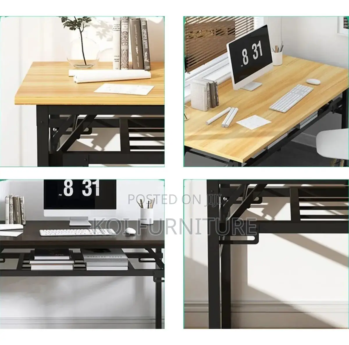 Office Desk : Multi-Purpose 1.4m Foldable Study Office Table