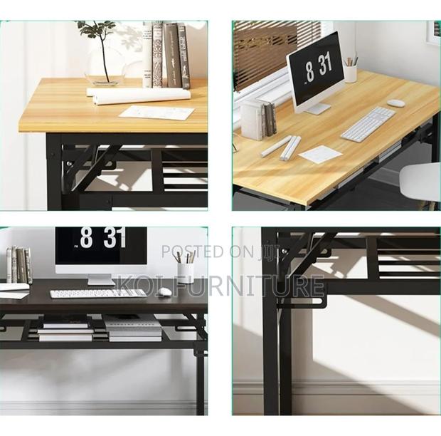 Office Desk : Multi-Purpose 1.4m Foldable Study Office Table - thumbnail 7