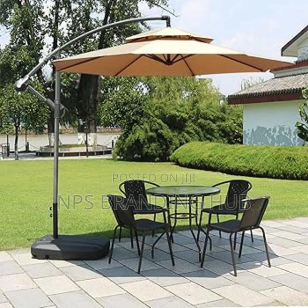 Heavy Base Quality Canvas Outdoor Umbrella - thumbnail 2