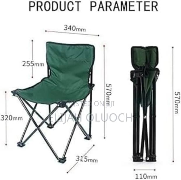 Foldable Metallic Frame Waterproof Armless Canvas  Camping Chair - thumbnail 3