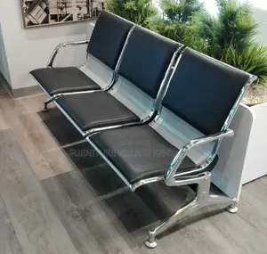 Waiting Bench; 3-link Padded Waiting Office Bench