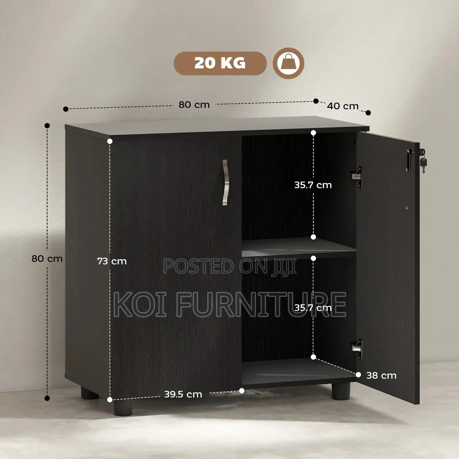 Office Cabinet : Lockable Office Storage Cabinet, 2 Door