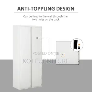Office Cabinet : 2-Door Tall Metal Office Filing Cabinet