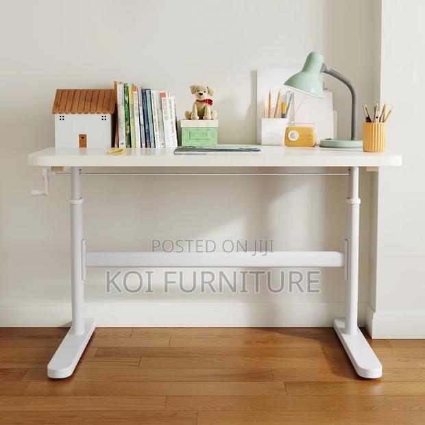 Office Desk : Manual Standing Desk Adjustable W/ Monitor Stand - main view