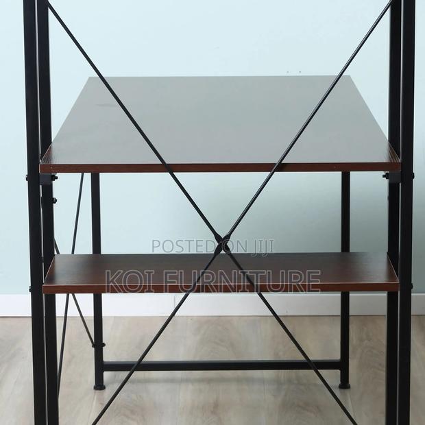 Office Desk : Office Computer Desk With Storage Shelves