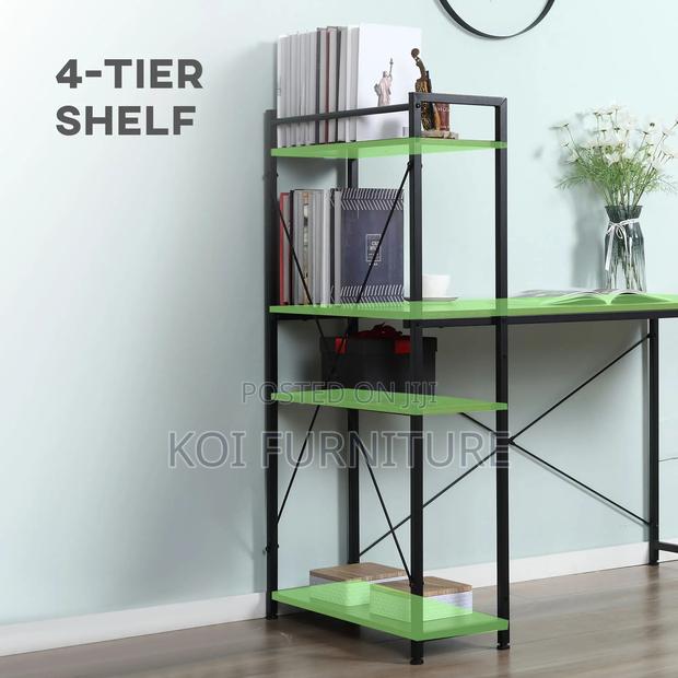 Office Desk : Office Computer Desk With Storage Shelves - thumbnail 3