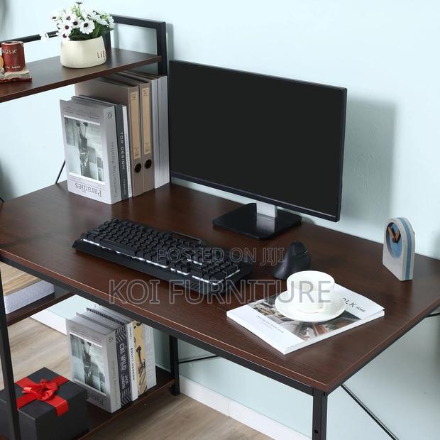 Office Desk : Office Computer Desk With Storage Shelves - thumbnail 5