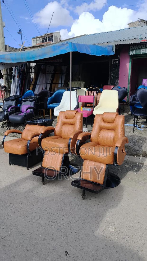 Brown Executive Kinyozi Seats/ Barber Chairs - main view