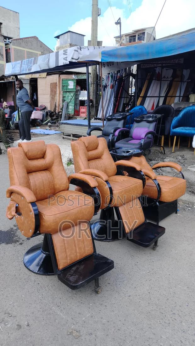 Brown Executive Kinyozi Seats/ Barber Chairs - thumbnail 2