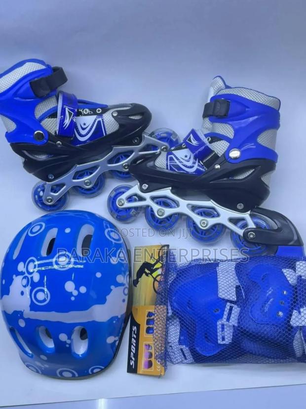 Blue Boys Skating Shoes Full Kit
