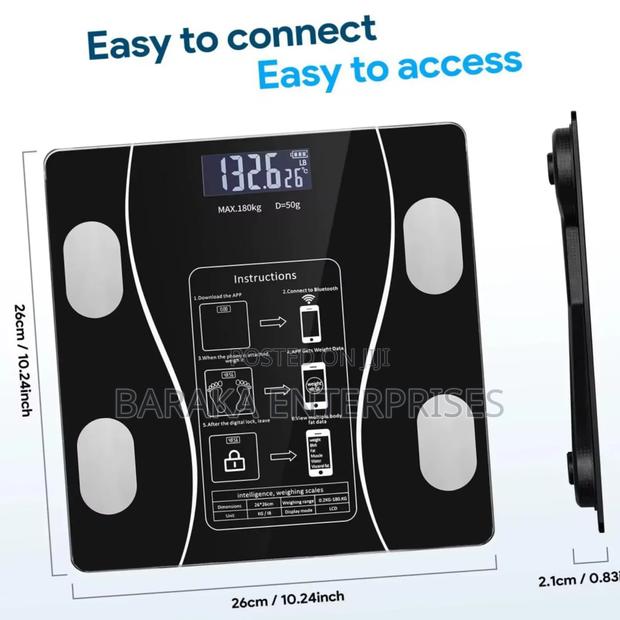 Black Personal Body Weighing Scale