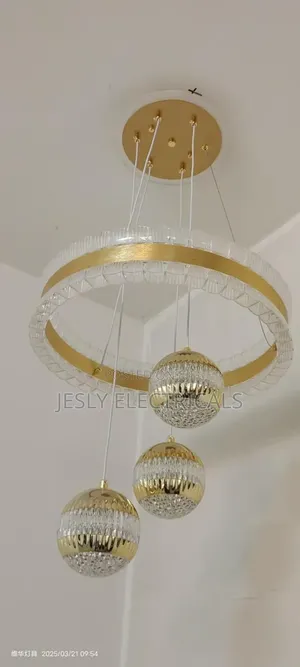 Modern Gold Circular Pendant Light