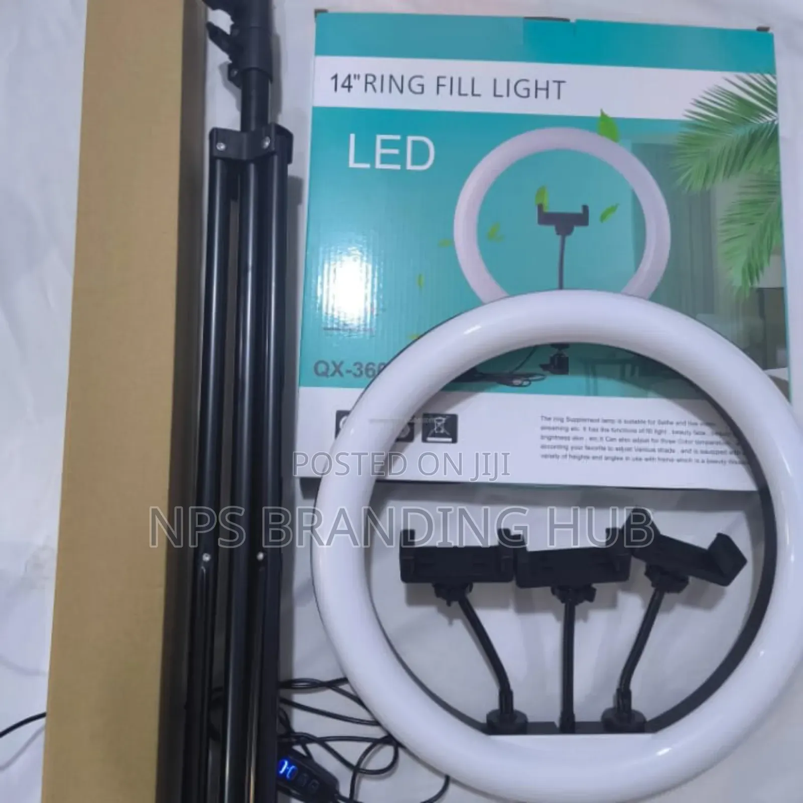 14 Inch Ring Light With 3 Phone Holders And Tripod Stand Dr