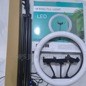 14 Inch Ring Light With 3 Phone Holders And Tripod Stand Dr