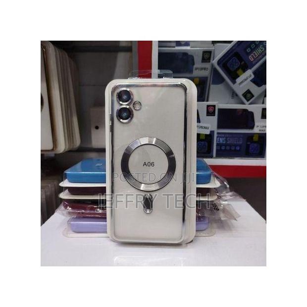 Silver Electroplated Clear Case Magnet, Cover for Samsung Galaxy A06 - main view