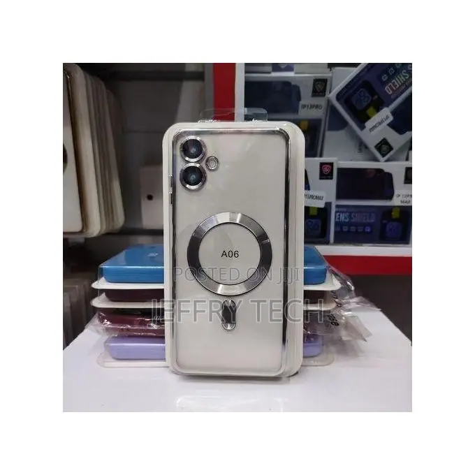 Silver Electroplated Clear Case Magnet, Cover for Samsung Galaxy A06