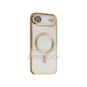 Gold Electroplated Clear Case With Magnet, Cover for iPhone 17 Air