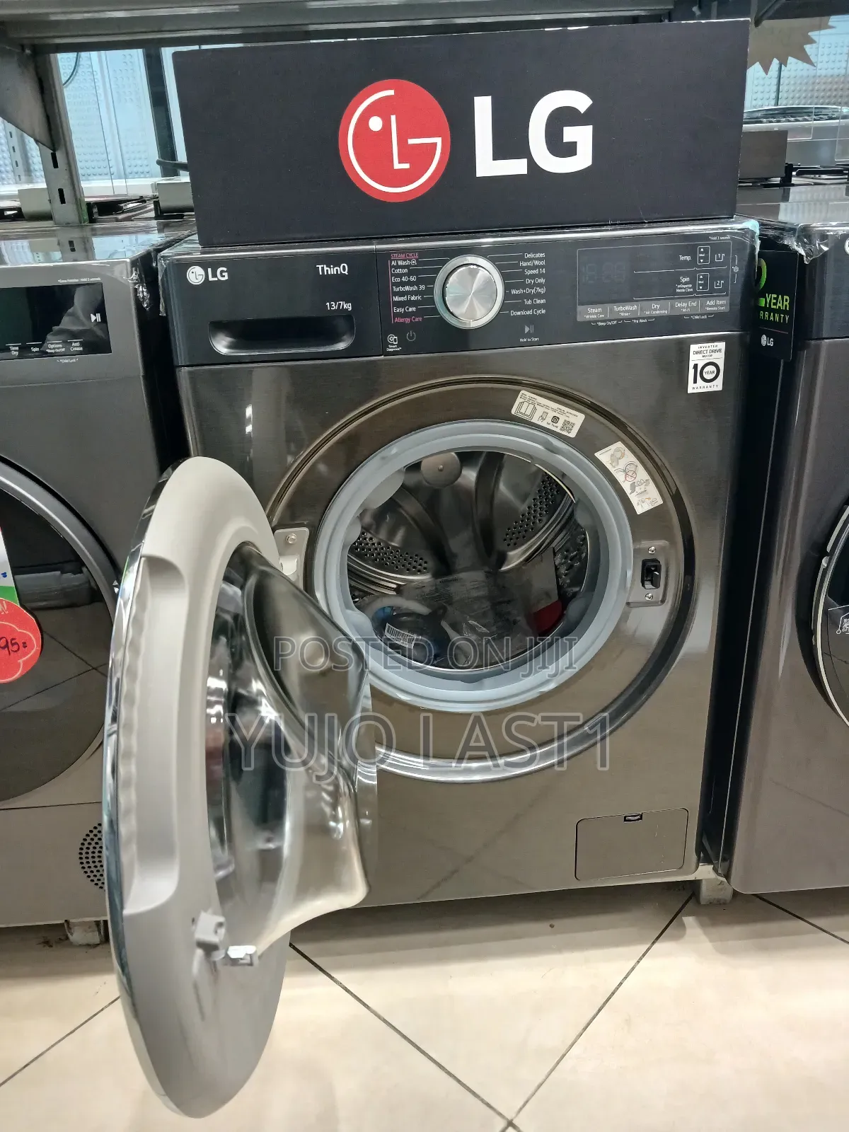 Lg F4y9ldp2zk Front Load Washing Machine 13/7kg - Washer+Dry Steam+