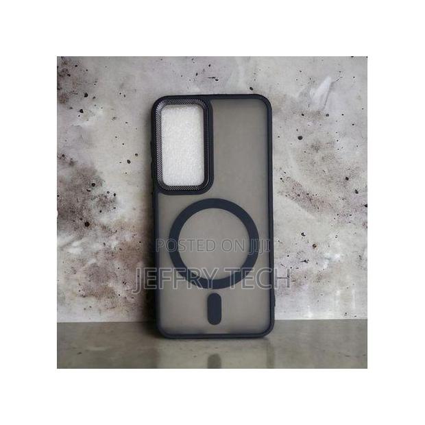 Black Premium Matte Finish Stylish Magnetic Case With Samsung S23