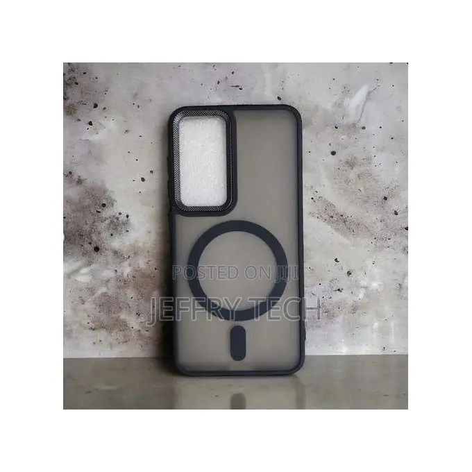 Black Premium Matte Finish Stylish Magnetic Case With Samsung S23