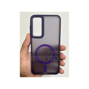 Samsung Luxury Clear Magsafe Compatible Case for Galaxy A15 - Purple
