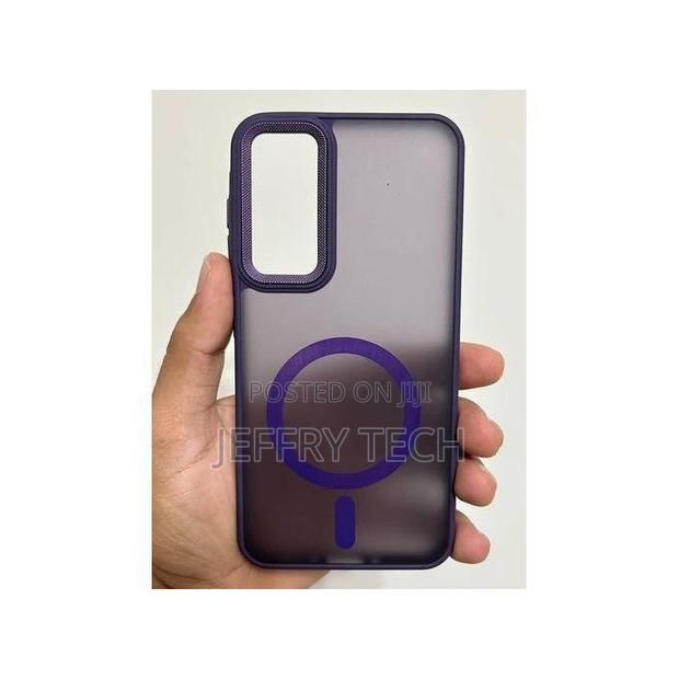 Samsung Luxury Clear Magsafe Compatible Case for Galaxy A15 - Purple - main view