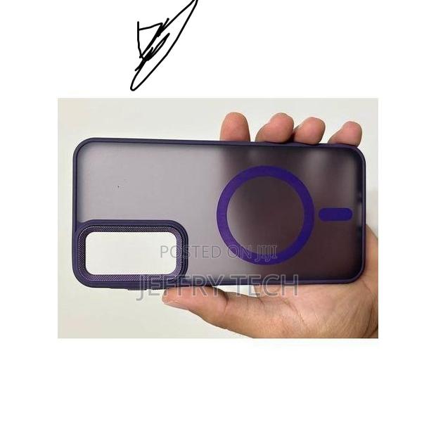 Samsung Luxury Clear Magsafe Compatible Case for Galaxy A15 - Purple - thumbnail 2