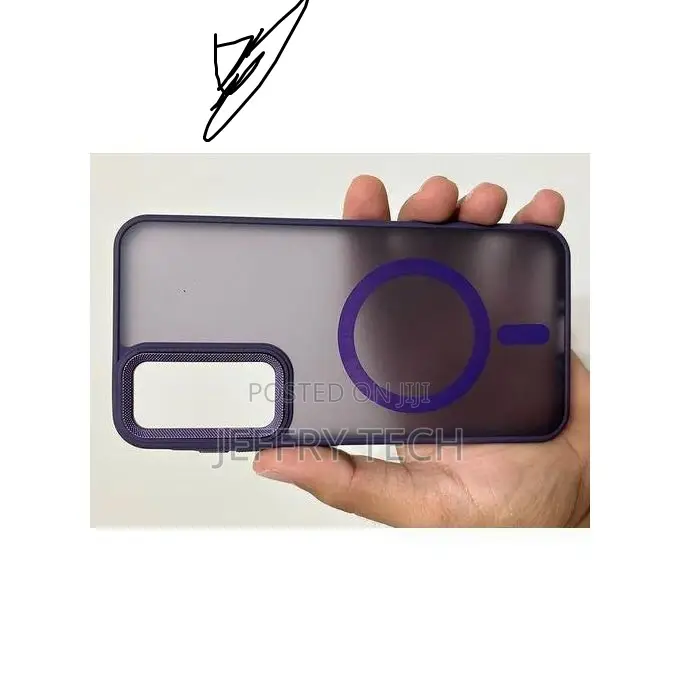 Samsung Luxury Clear Magsafe Compatible Case for Galaxy A15 - Purple