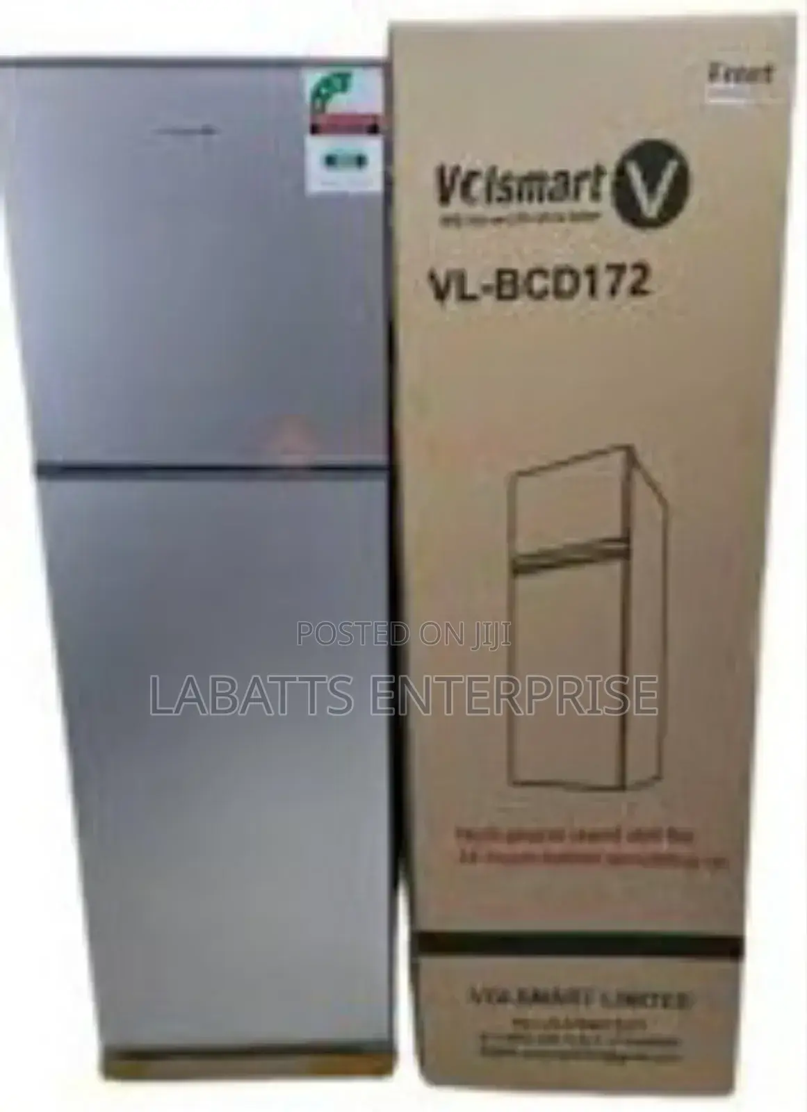 Silver Volsmart 172l Double Door Refrigerator