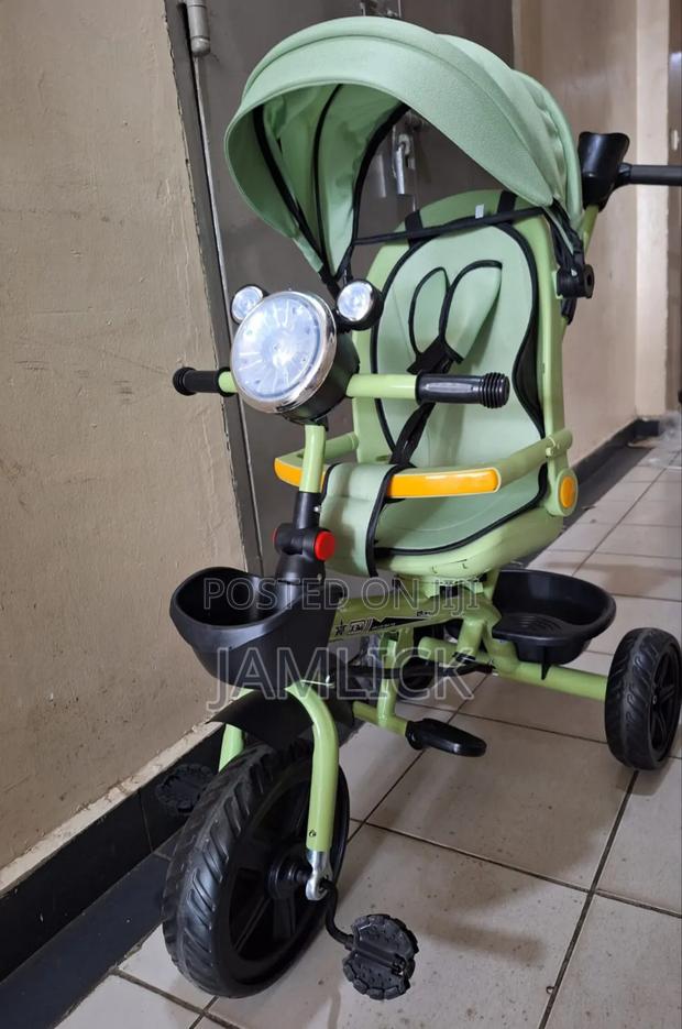Tricycle With Umbrella Canopy and Push Handle for Kids - G - main view