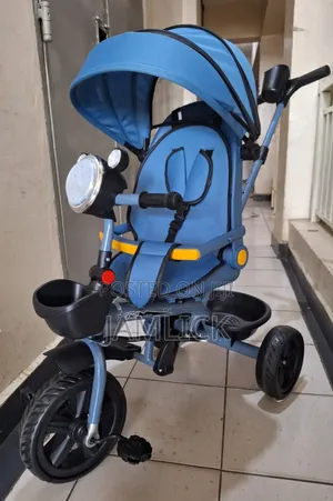 Tricycle With Umbrella Canopy and Push Handle for Kids - G