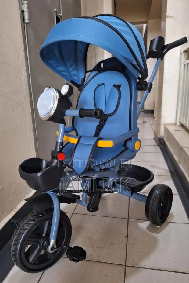 Tricycle With Umbrella Canopy and Push Handle for Kids - G - thumbnail 2