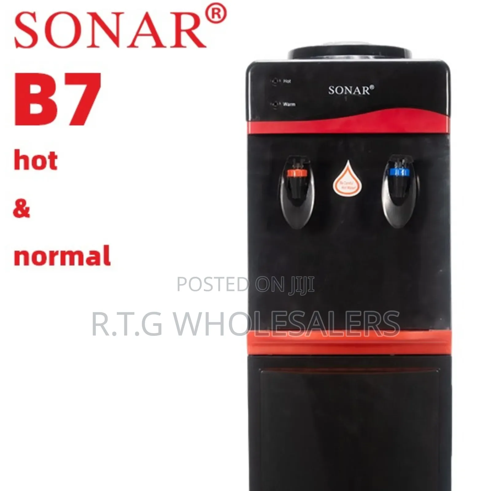 Black Sonar B7 Free Standing Water Dispenser