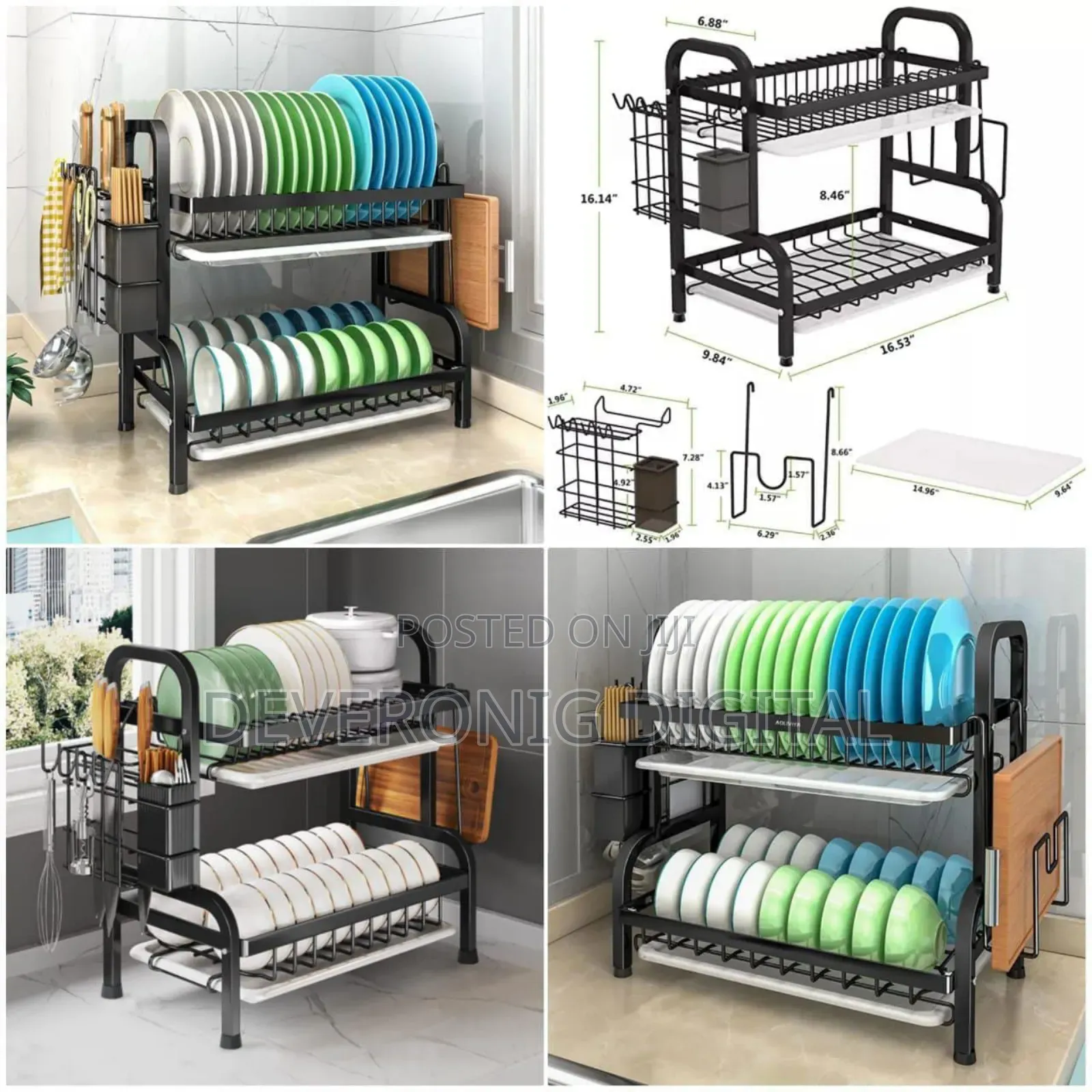 *2layer Black Dishrack