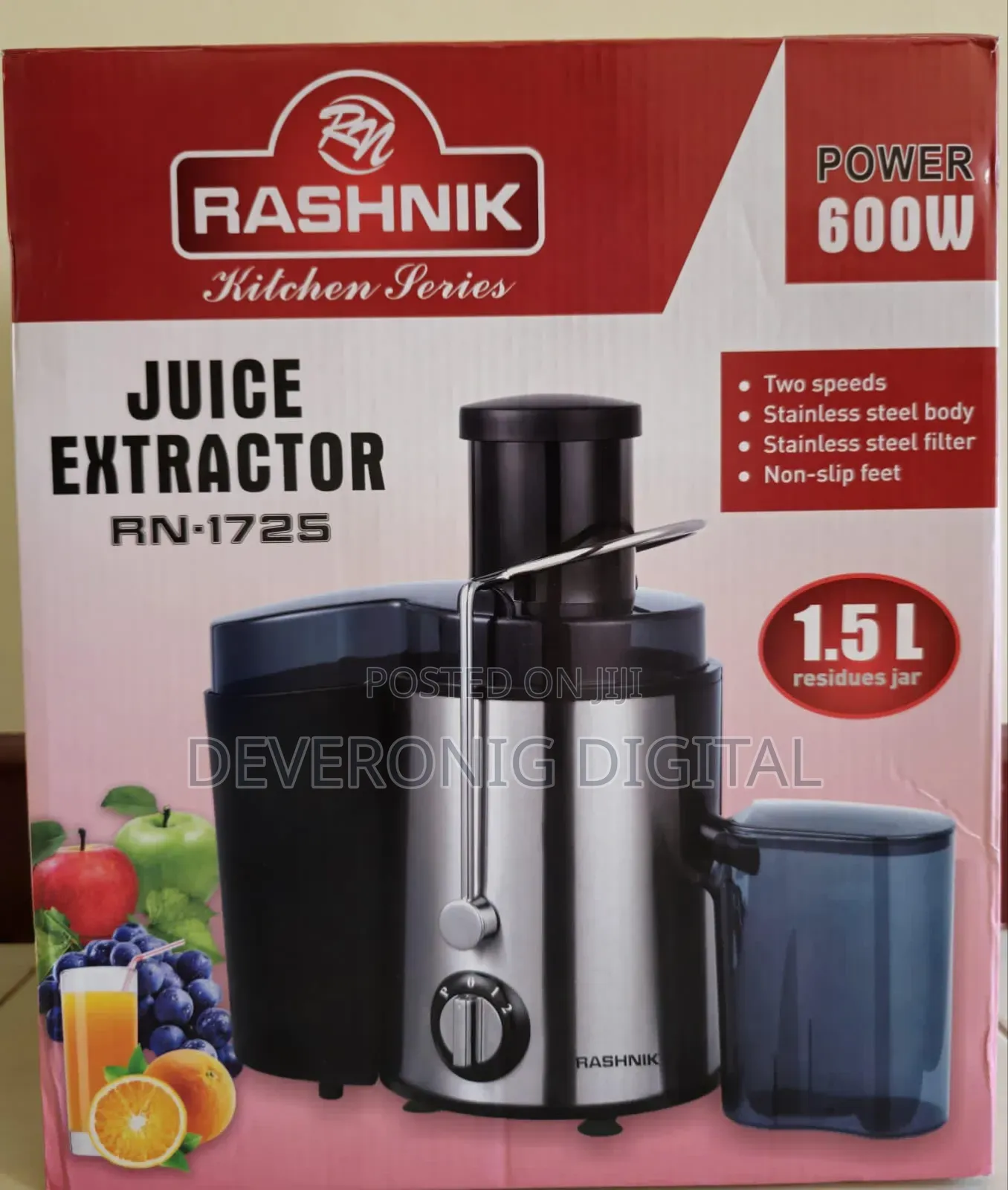 *Rashnik Juicer 600 Watts
 Blender