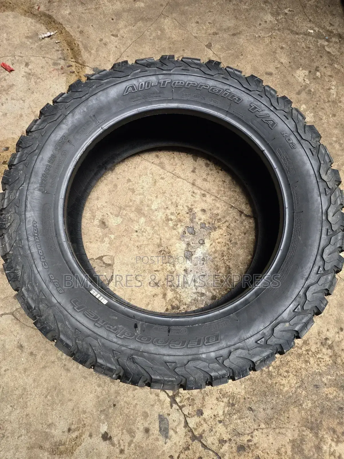 275 /55 R20 Bf Goodrich Tyres (All Terrein) U.S.A.