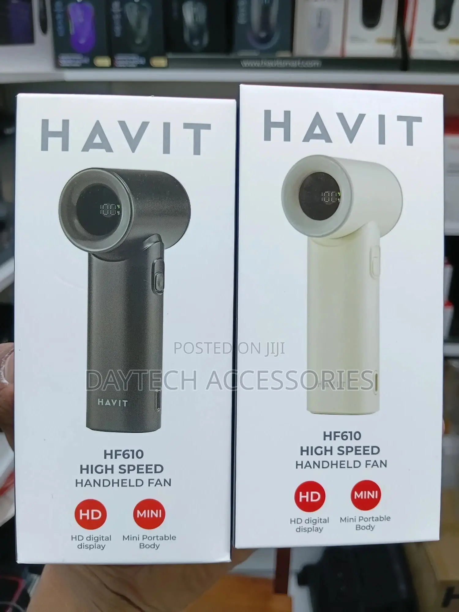 Havit Hf610 Small Home Appliances-Handheld High Speed Fan