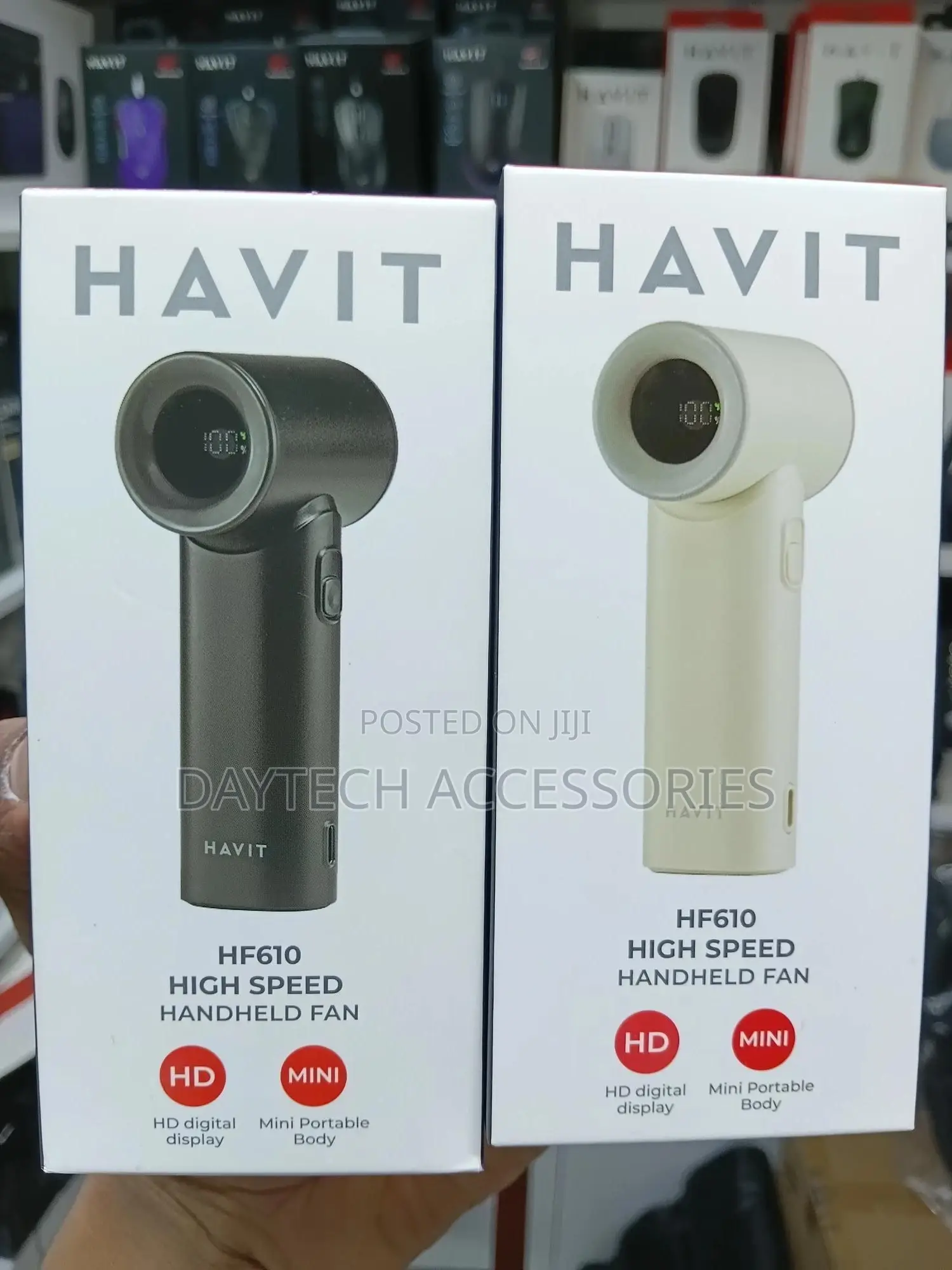 Havit Hf610 Small Home Appliances-Handheld High Speed Fan