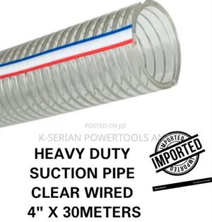 Heavy Duty Sunction Pipe Clear Wired "4*30/Sunction Pipe