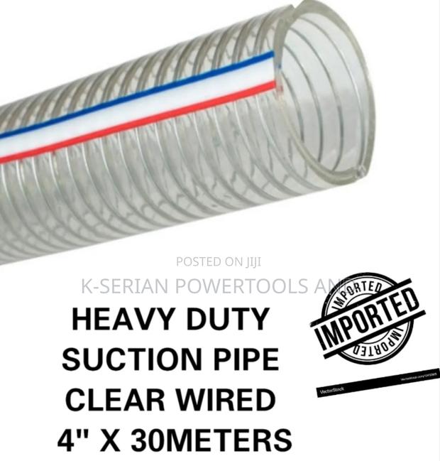 Heavy Duty Sunction Pipe Clear Wired "4*30/Sunction Pipe