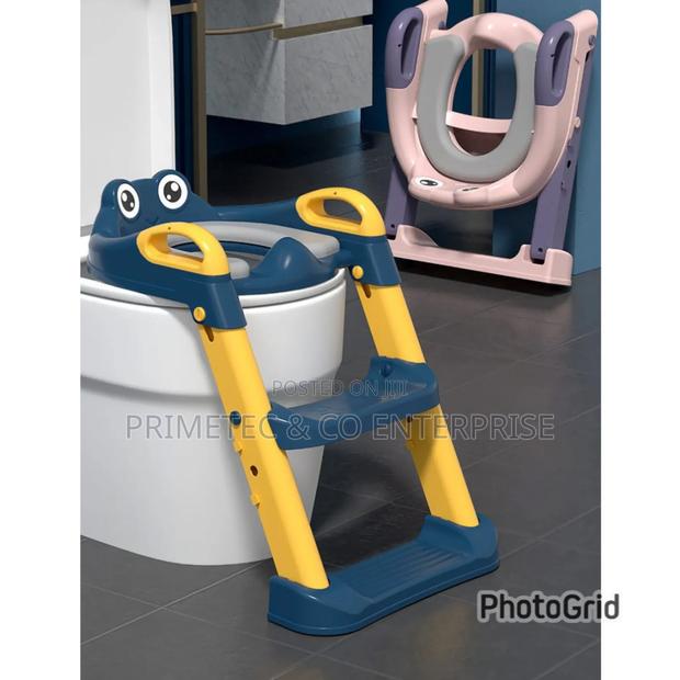 Kids Training Toilet Ladder Seat With PVC Cushion