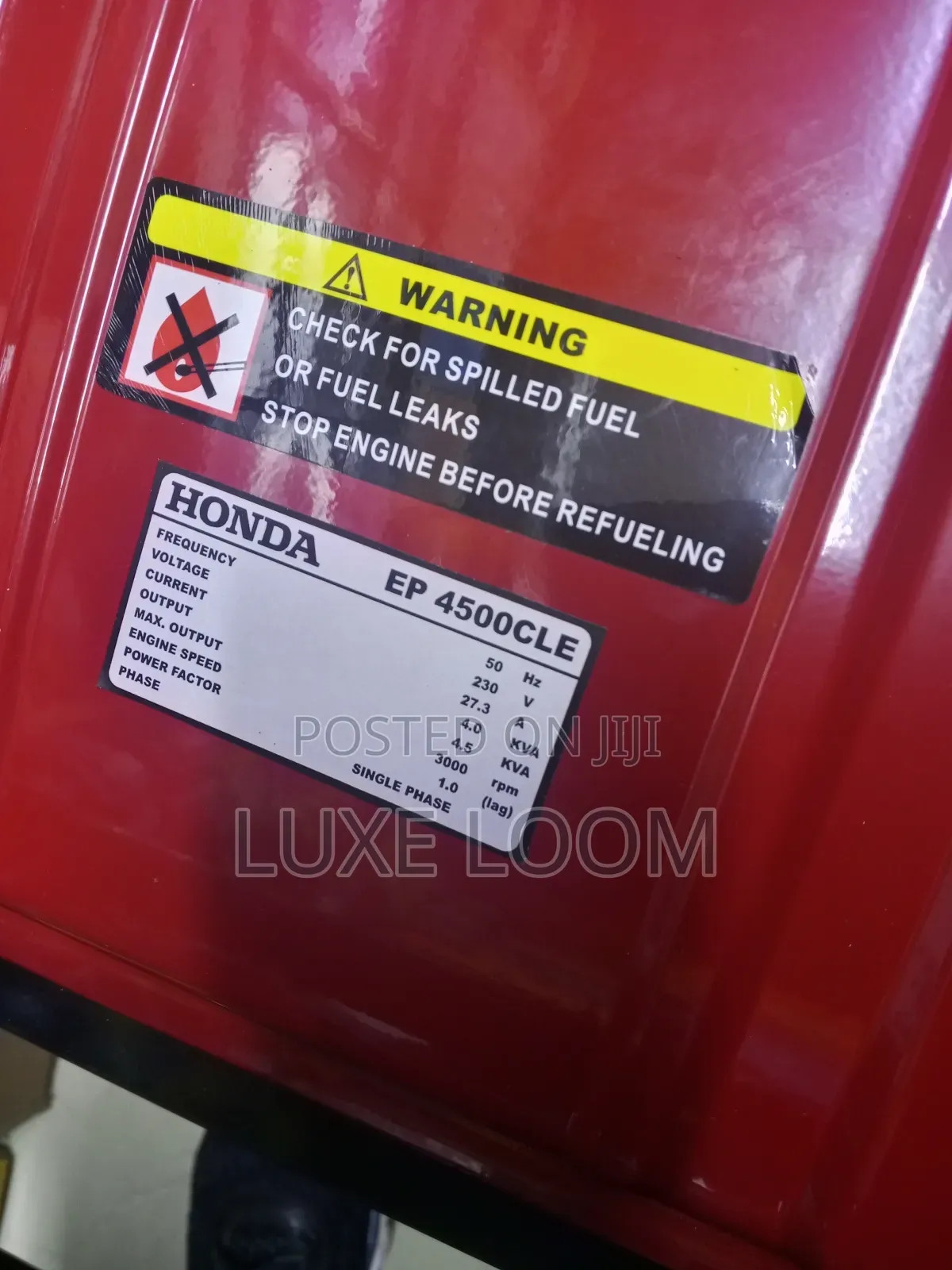 Heavy Duty Honda Generator 4.5kva