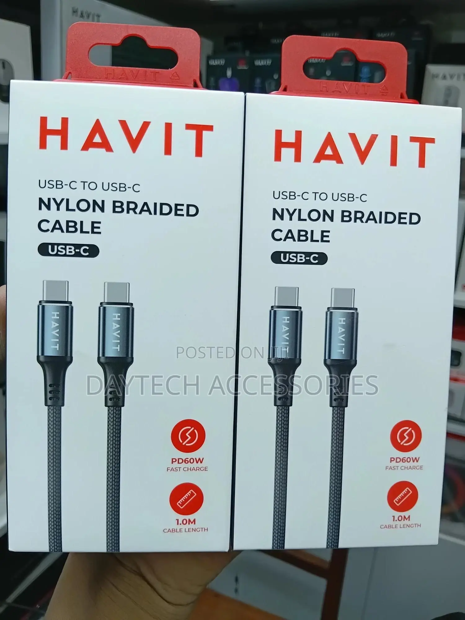This Is a Havit Cb6310 60w Usb-C to Usb-C Nylon Braided Cable.