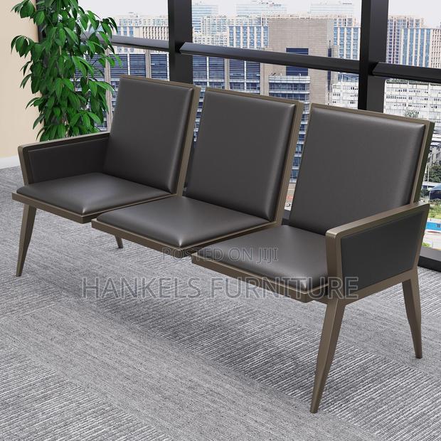 3-Link Heavy Duty Office Reception Bench – Waiting Area Seating - main view