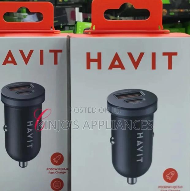 Havit Cc2043 *30w* Type C Usb Dual Port Car Charger