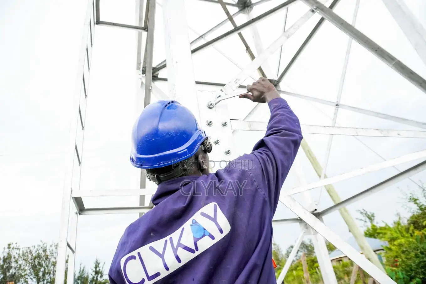 Strong Durable Steel Water Tower Installation