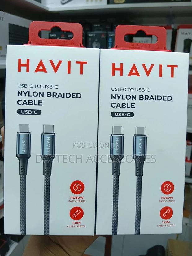 Havit Cb6310 Pd60w Usb-C to Usb-C Cable 1m - thumbnail 3